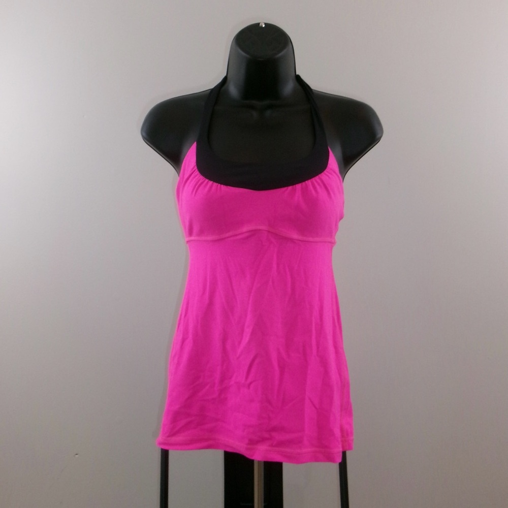 Size 2 Lululemon Scoop Me Up Tank II- Raspberry
Glo Light / Black